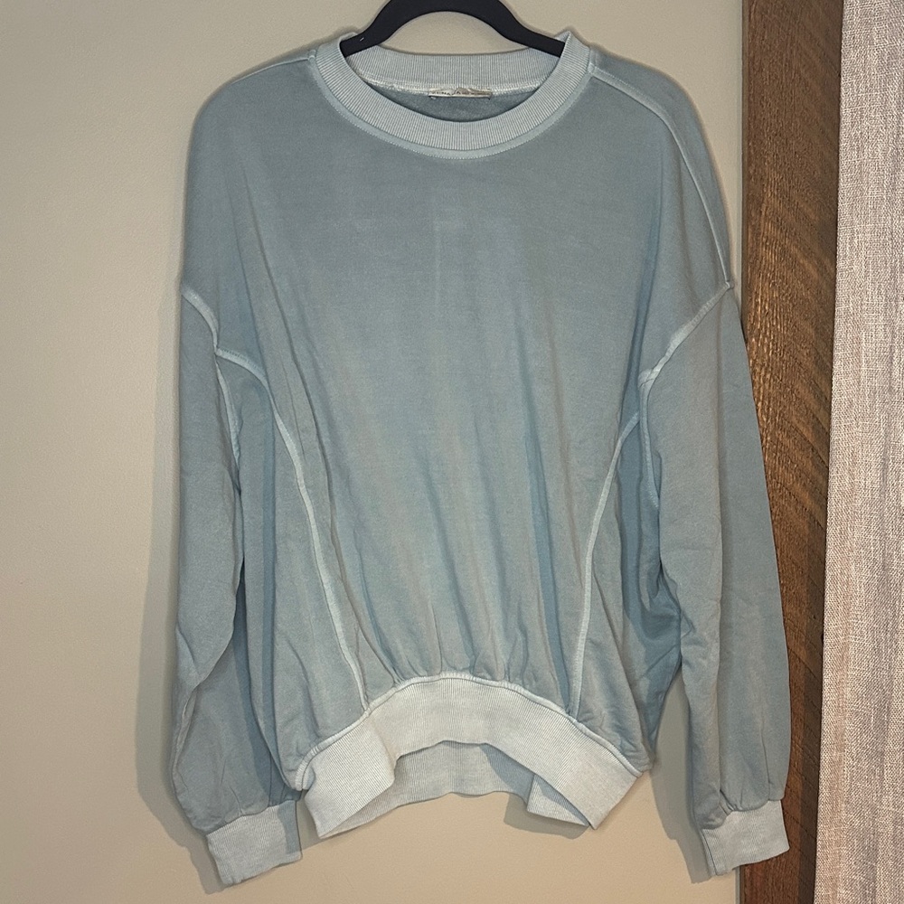Zenana Light Blue Lounge Sweatshirt
